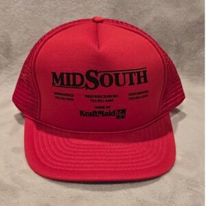 Mid South KraftMaid Home Trucker Hat Red‎ Mesh Snapback Adjustable Baseball Cap